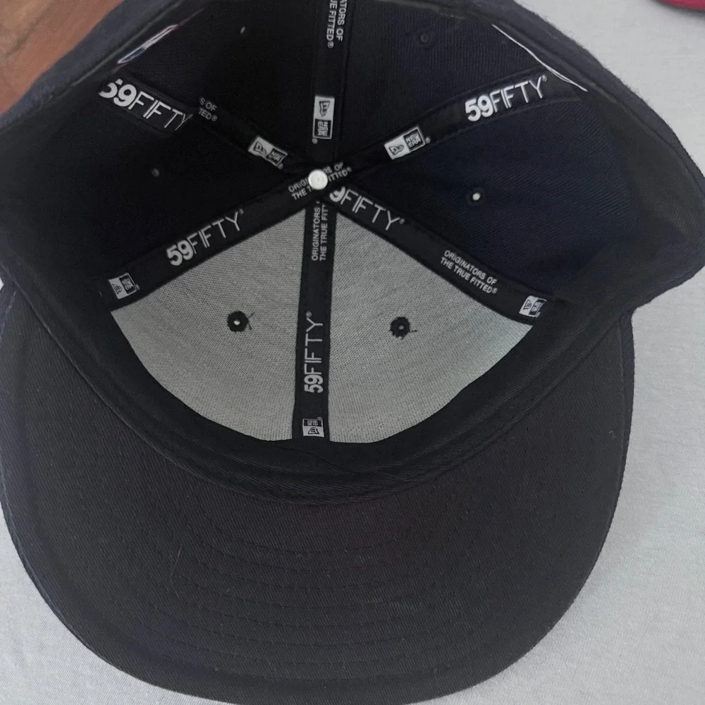 New Era 59FIFTY Boston Red Sox Hat Kids 6 3/4 Black Fitted Baseball Cap MLB